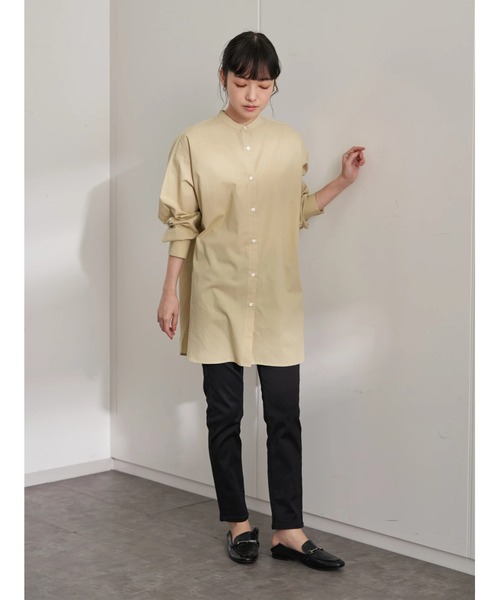 earth music&ecology(アースミュージックアンドエコロジー)の「シャツチュニック *(シャツ/ブラウス・レディース・サックスブルー/オフホワイト/イエロー/ラベンダー/ストライプ/ブルー系その他7・FREE)」の18枚目の写真