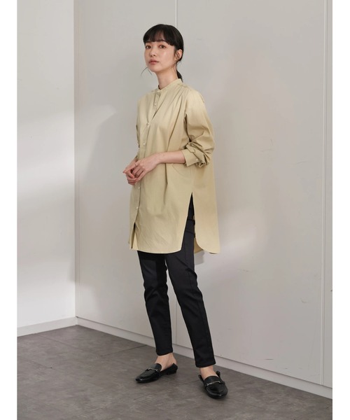 earth music&ecology(アースミュージックアンドエコロジー)の「シャツチュニック *(シャツ/ブラウス・レディース・サックスブルー/オフホワイト/イエロー/ラベンダー/ストライプ/ブルー系その他7・FREE)」の19枚目の写真