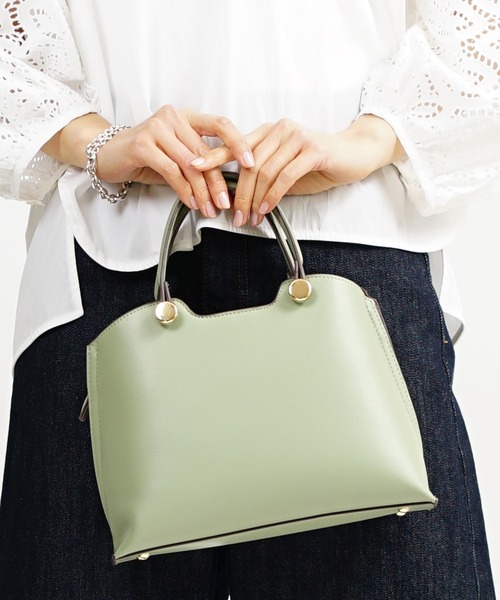 SAC（サック）の「サイドファスナー2WAYハンドバッグ  SAC unit（ハンドバッグ・レディース・ブラック/アイボリー/グリーン/イエロー・FREE）」の3枚目の写真