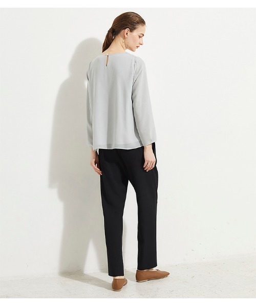 LE SOUK HOLIDAY(ルスークホリデー)の「ストレッチポンチストレートパンツ(その他パンツ・レディース・ブラック/ベージュ・64/67/61)」の6枚目の写真