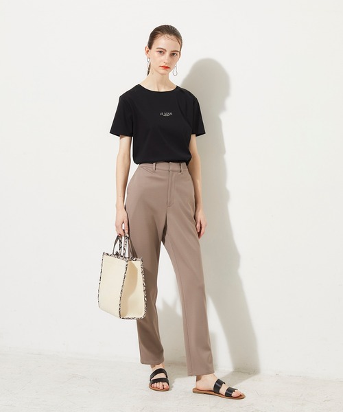 LE SOUK HOLIDAY(ルスークホリデー)の「ストレッチポンチストレートパンツ(その他パンツ・レディース・ブラック/ベージュ・64/67/61)」の14枚目の写真