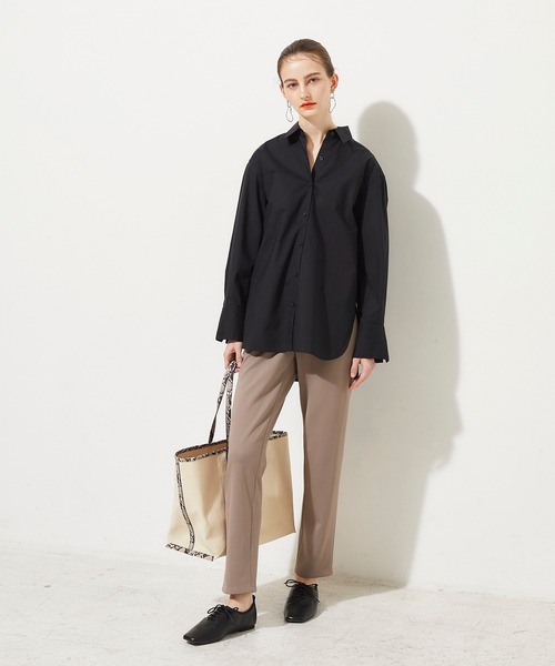 LE SOUK HOLIDAY(ルスークホリデー)の「ストレッチポンチストレートパンツ(その他パンツ・レディース・ブラック/ベージュ・64/67/61)」の15枚目の写真