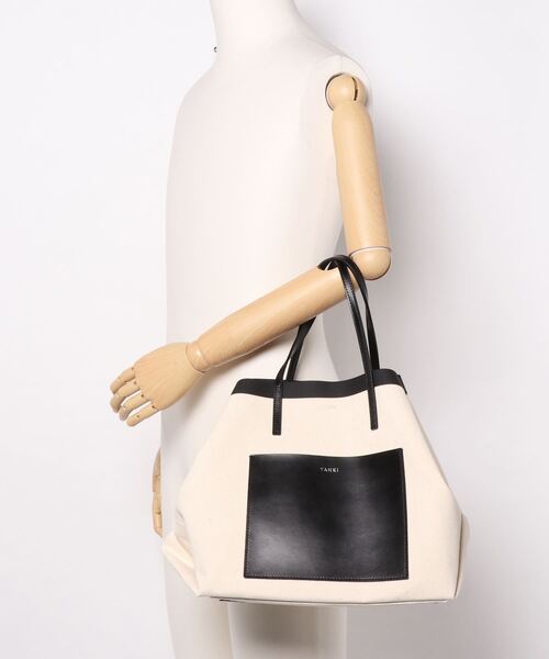 SHENERY（シーナリー）の「(YAHKI/ヤーキ)キャンバストートバッグ（トートバッグ・レディース・ブラック/ブラウン・FREE）」の6枚目の写真