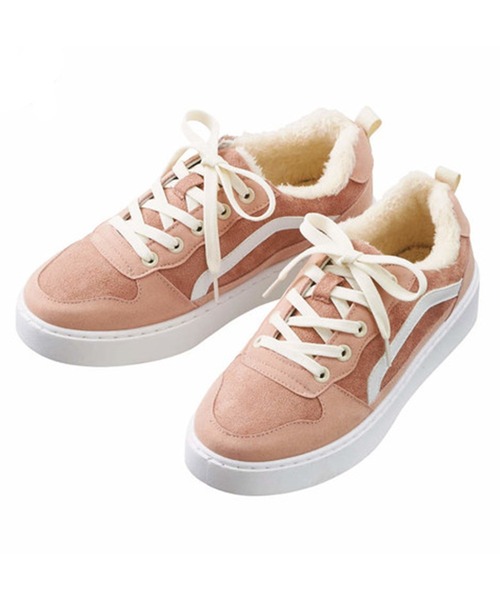 DAY CLOSET（デイ クローゼット）の「レディース ローカットボアスニーカー（スニーカー・レディース・ピンク/ベージュ/グレー/ブラック/モカ・23cm/23.5cm/24.0cm/25.0cm/22.5cm/24.5cm）」の5枚目の写真