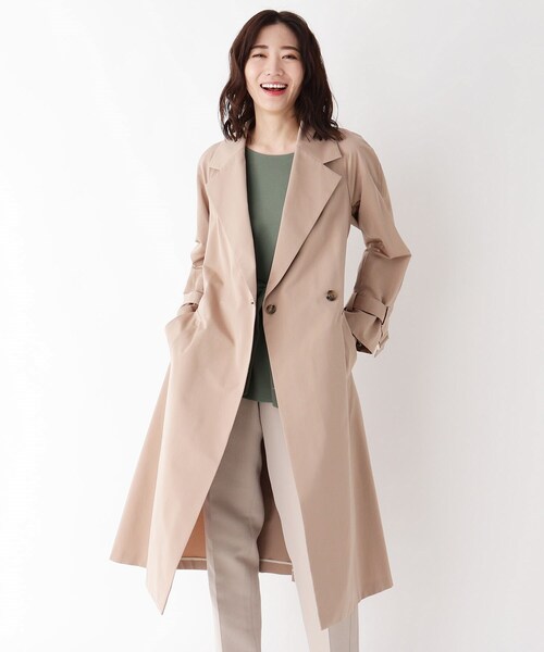 美品♡ d.i.a ダイヤ ピーコート トレンチコート Demi-Luxe BEAMS（デミルクス ビームス）ライト ツイル トレンチ