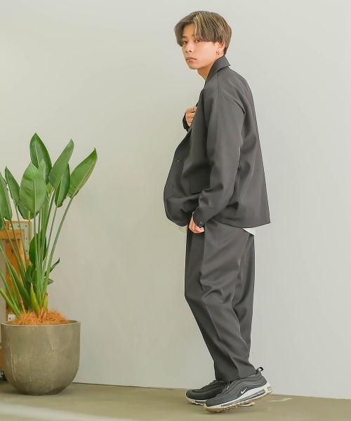 SIDEWAY STANCE（サイドウェイスタンス）の「【SIDEWAY STANCE】スタプレ ワンタック ワイドパンツ イージー スラックス セットアップ対応（スラックス・メンズ・ブラック/グレイッシュベージュ/ブルーグレー/カーキ・LARGE/MEDIUM/X-LARGE）」の7枚目の写真