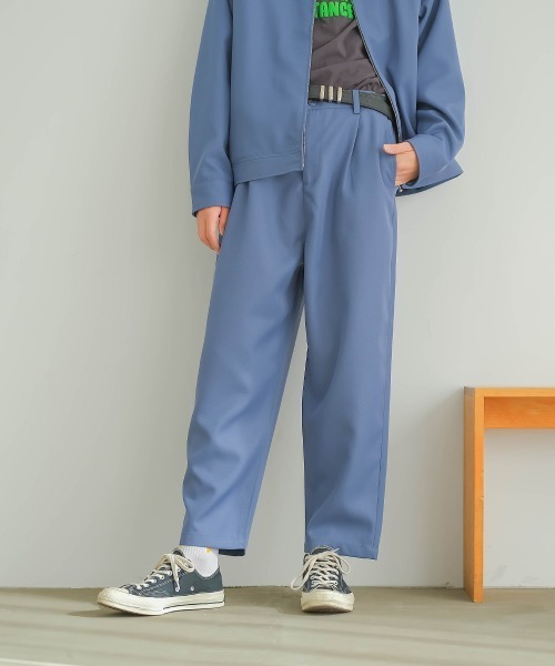 SIDEWAY STANCE（サイドウェイスタンス）の「【SIDEWAY STANCE】スタプレ ワンタック ワイドパンツ イージー スラックス セットアップ対応（スラックス・メンズ・ブラック/グレイッシュベージュ/ブルーグレー/カーキ・LARGE/MEDIUM/X-LARGE）」の10枚目の写真