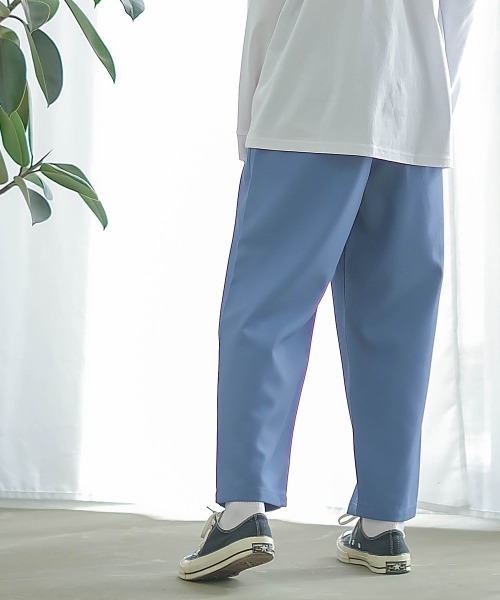 SIDEWAY STANCE（サイドウェイスタンス）の「【SIDEWAY STANCE】スタプレ ワンタック ワイドパンツ イージー スラックス セットアップ対応（スラックス・メンズ・ブラック/グレイッシュベージュ/ブルーグレー/カーキ・LARGE/MEDIUM/X-LARGE）」の11枚目の写真