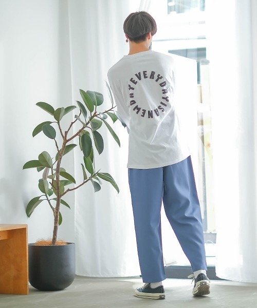 SIDEWAY STANCE（サイドウェイスタンス）の「【SIDEWAY STANCE】スタプレ ワンタック ワイドパンツ イージー スラックス セットアップ対応（スラックス・メンズ・ブラック/グレイッシュベージュ/ブルーグレー/カーキ・LARGE/MEDIUM/X-LARGE）」の14枚目の写真