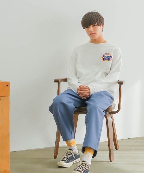 SIDEWAY STANCE（サイドウェイスタンス）の「【SIDEWAY STANCE】スタプレ ワンタック ワイドパンツ イージー スラックス セットアップ対応（スラックス・メンズ・ブラック/グレイッシュベージュ/ブルーグレー/カーキ・LARGE/MEDIUM/X-LARGE）」の15枚目の写真