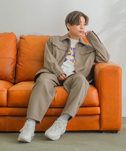 SIDEWAY STANCE（サイドウェイスタンス）の「【SIDEWAY STANCE】スタプレ ワンタック ワイドパンツ イージー スラックス セットアップ対応（スラックス・メンズ・ブラック/グレイッシュベージュ/ブルーグレー/カーキ・LARGE/MEDIUM/X-LARGE）」の20枚目の写真