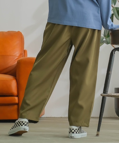 SIDEWAY STANCE（サイドウェイスタンス）の「【SIDEWAY STANCE】スタプレ ワンタック ワイドパンツ イージー スラックス セットアップ対応（スラックス・メンズ・ブラック/グレイッシュベージュ/ブルーグレー/カーキ・LARGE/MEDIUM/X-LARGE）」の22枚目の写真
