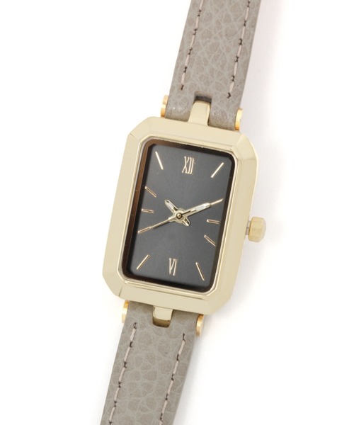 BARNYARDSTORM(バンヤードストーム)の「BARNYARDSTORM / 【otonaMUSE8月号掲載 佐田真由美さん着用】角フレームスリムウォッチ(アナログ腕時計・レディース・キャメル/ブラック/グレー・FREE)」の6枚目の写真