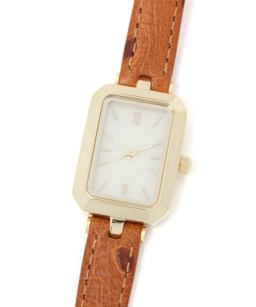 BARNYARDSTORM(バンヤードストーム)の「BARNYARDSTORM / 【otonaMUSE8月号掲載 佐田真由美さん着用】角フレームスリムウォッチ(アナログ腕時計・レディース・キャメル/ブラック/グレー・FREE)」の8枚目の写真