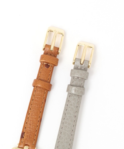 BARNYARDSTORM(バンヤードストーム)の「BARNYARDSTORM / 【otonaMUSE8月号掲載 佐田真由美さん着用】角フレームスリムウォッチ(アナログ腕時計・レディース・キャメル/ブラック/グレー・FREE)」の18枚目の写真