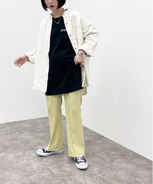 apres jour mignon(アプレジュールミニョン)の「デニムバンドカラーBIGシャツ【ZOZOTOWN限定アイテム】(シャツ/ブラウス・レディース・オフホワイト/ブルー/ブラック・フリー/X-LARGE)」の16枚目の写真