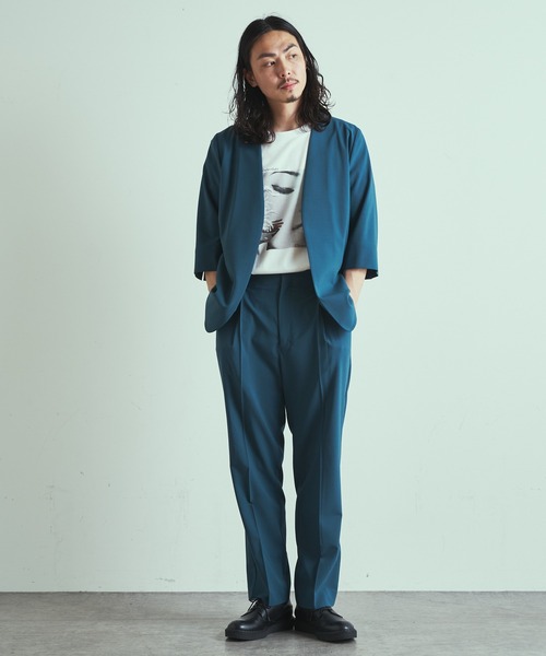 Lui's（ルイス）の「【2×2 セットアップシリーズ 21Summer】 テーパードパンツ（スラックス・メンズ・ブラック/パープル/ブルーグリーン・SMALL/MEDIUM）」の16枚目の写真