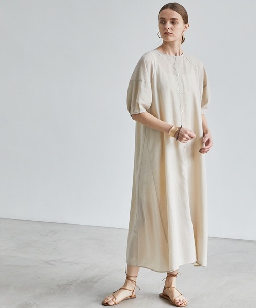 BONLECILL（ボンルシール）の「スパンブロード ラグランパフスリーブ2WAYワンピース（ワンピース・レディース・ブラック/ベージュ/イエロー・FREE）」の22枚目の写真