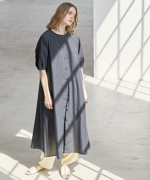 BONLECILL（ボンルシール）の「スパンブロード ラグランパフスリーブ2WAYワンピース（ワンピース・レディース・ブラック/ベージュ/イエロー・FREE）」の16枚目の写真