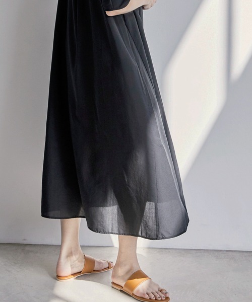 BONLECILL（ボンルシール）の「スパンブロード ラグランパフスリーブ2WAYワンピース（ワンピース・レディース・ブラック/ベージュ/イエロー・FREE）」の15枚目の写真