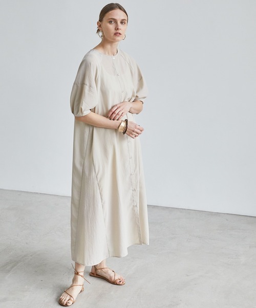 BONLECILL（ボンルシール）の「スパンブロード ラグランパフスリーブ2WAYワンピース（ワンピース・レディース・ブラック/ベージュ/イエロー・FREE）」の11枚目の写真