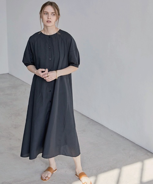 BONLECILL（ボンルシール）の「スパンブロード ラグランパフスリーブ2WAYワンピース（ワンピース・レディース・ブラック/ベージュ/イエロー・FREE）」の12枚目の写真