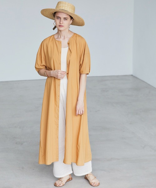 BONLECILL（ボンルシール）の「スパンブロード ラグランパフスリーブ2WAYワンピース（ワンピース・レディース・ブラック/ベージュ/イエロー・FREE）」の9枚目の写真