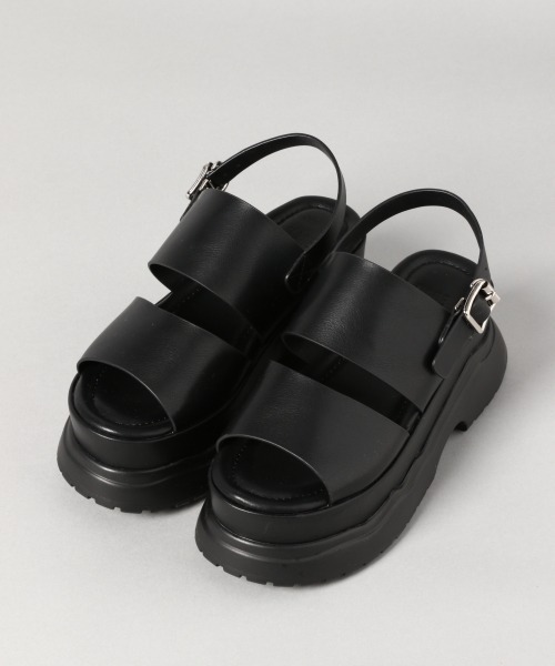 HARE（ハレ）の「レザーボリュームスポーツサンダル(HARE)（サンダル・レディース・ブラック系その他/ブラック・L/M）」の5枚目の写真