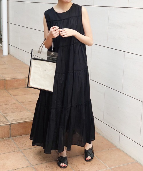 Banner Barrett（バナーバレット）の「ティアードワンピース（ワンピース・レディース・ベージュ/ブラック/グリーン/レッド・38）」の14枚目の写真