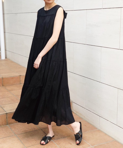 Banner Barrett（バナーバレット）の「ティアードワンピース（ワンピース・レディース・ベージュ/ブラック/グリーン/レッド・38）」の16枚目の写真