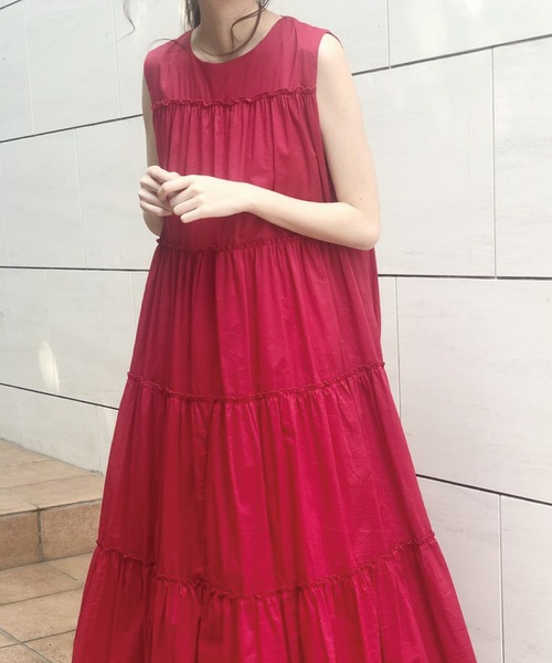 Banner Barrett（バナーバレット）の「ティアードワンピース（ワンピース・レディース・ベージュ/ブラック/グリーン/レッド・38）」の22枚目の写真