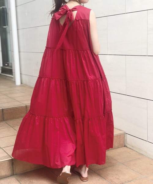 Banner Barrett（バナーバレット）の「ティアードワンピース（ワンピース・レディース・ベージュ/ブラック/グリーン/レッド・38）」の21枚目の写真