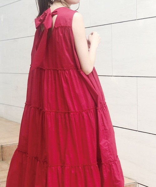 Banner Barrett（バナーバレット）の「ティアードワンピース（ワンピース・レディース・ベージュ/ブラック/グリーン/レッド・38）」の20枚目の写真