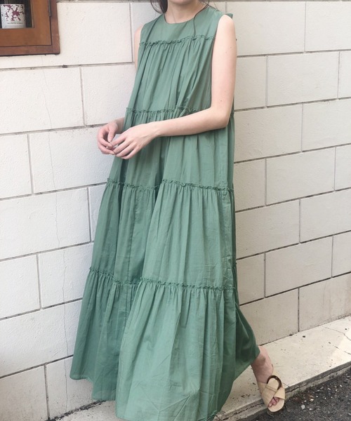 Banner Barrett（バナーバレット）の「ティアードワンピース（ワンピース・レディース・ベージュ/ブラック/グリーン/レッド・38）」の19枚目の写真