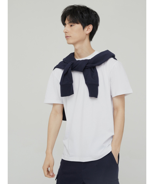 GAP（ギャップ）の「モダン クルーネックtシャツ（Tシャツ/カットソー・メンズ・ネイビー/ベージュ/グリーン/ホワイト/グレー/ピンク/ブラック/その他/グレー系その他・XS/XL/M/L/XXS/S）」の2枚目の写真