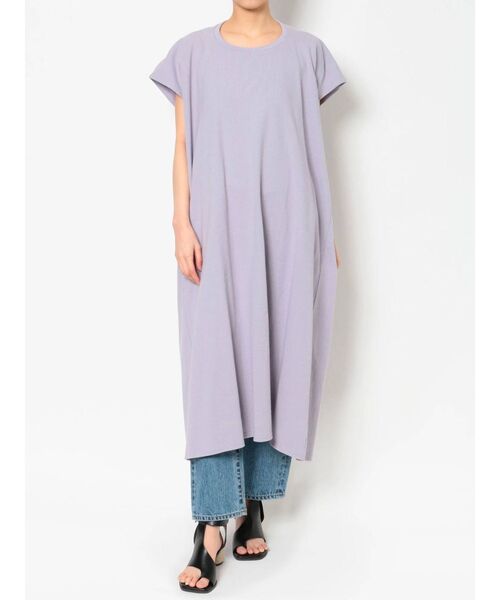 Ungrid（アングリッド）の「ハーフスリーブカットワンピース（ワンピース・レディース・ブラック/パープル/オフホワイト・FREE）」の6枚目の写真