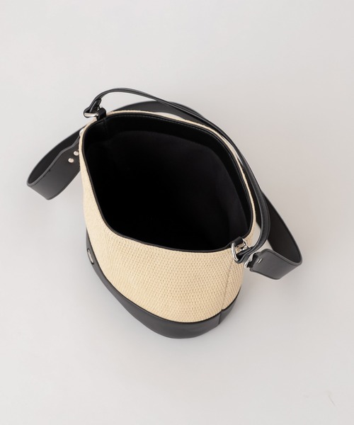 Chico（チコ）の「巾着付きペーパーバケツバック（かごバッグ・レディース・ブラック/アイボリー・FREE）」の19枚目の写真