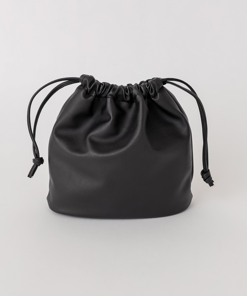 Chico（チコ）の「巾着付きペーパーバケツバック（かごバッグ・レディース・ブラック/アイボリー・FREE）」の14枚目の写真