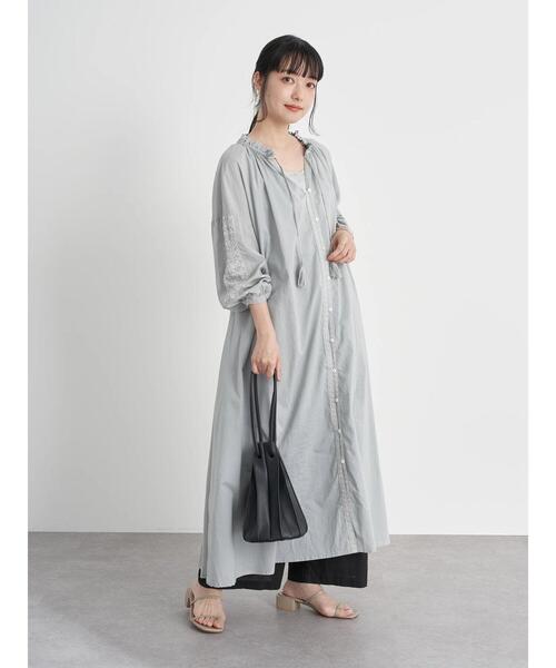 earth music&ecology（アースミュージックアンドエコロジー）の「レース付きリブタンクトップ ＊（タンクトップ・レディース・サックスブルー/ライトピンク/ライトベージュ/アイボリー・S/M）」の17枚目の写真