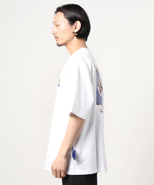 B ONE SOUL（ビーワンソウル）の「【WEB限定】[SEQUENCE BY B-ONE-SOUL/シークエンス] トムとジェリー サークルロゴバックプリントTシャツ（Tシャツ/カットソー・レディース・パープル/ホワイト/ブラック・XL/M/L）」の6枚目の写真