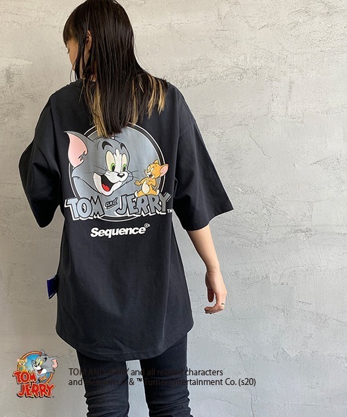 B ONE SOUL（ビーワンソウル）の「【WEB限定】[SEQUENCE BY B-ONE-SOUL/シークエンス] トムとジェリー サークルロゴバックプリントTシャツ（Tシャツ/カットソー・レディース・パープル/ホワイト/ブラック・XL/M/L）」の16枚目の写真