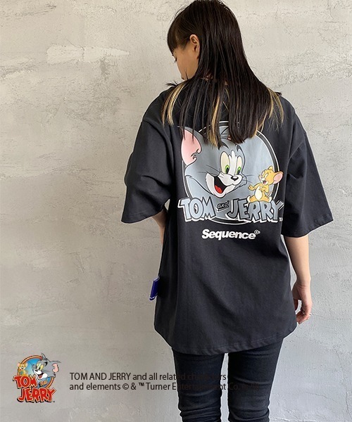 B ONE SOUL（ビーワンソウル）の「【WEB限定】[SEQUENCE BY B-ONE-SOUL/シークエンス] トムとジェリー サークルロゴバックプリントTシャツ（Tシャツ/カットソー・レディース・パープル/ホワイト/ブラック・XL/M/L）」の13枚目の写真