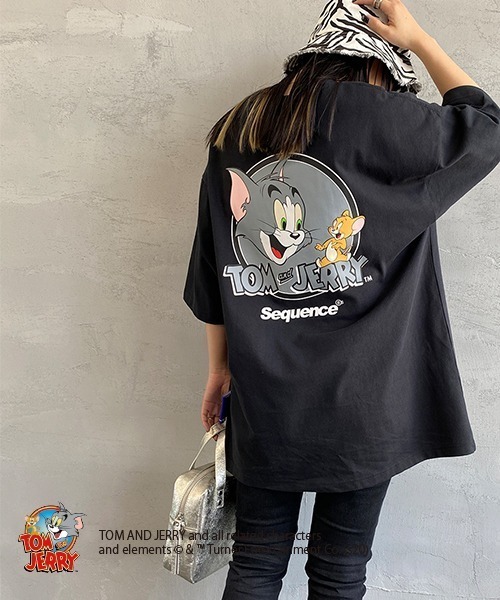 B ONE SOUL（ビーワンソウル）の「【WEB限定】[SEQUENCE BY B-ONE-SOUL/シークエンス] トムとジェリー サークルロゴバックプリントTシャツ（Tシャツ/カットソー・レディース・パープル/ホワイト/ブラック・XL/M/L）」の21枚目の写真