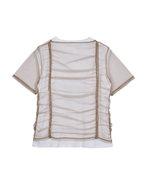 AMERI 25SS SHEER CONCEPT TEE ホワイト 25SS SHEER CONCEPT TEE