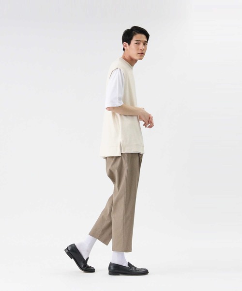 PLUS ONE（プラスワン）の「【PLUS ONE】DRYアンクルワイドパンツ（その他パンツ・メンズ・ネイビー/ベージュ/ダークグレー・L/XL/M/S）」の9枚目の写真