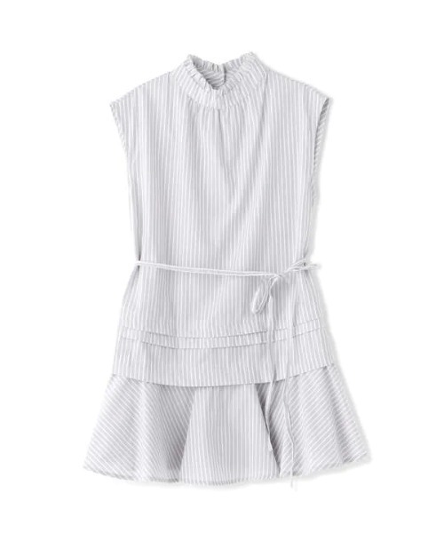 N.(N. Natural Beauty Basic)(エヌエヌナチュラルビューティーベーシック)の「キリピコフリルネックブラウス(シャツ/ブラウス・レディース・ホワイト/グレー系その他/ブラック・MEDIUM)」の4枚目の写真