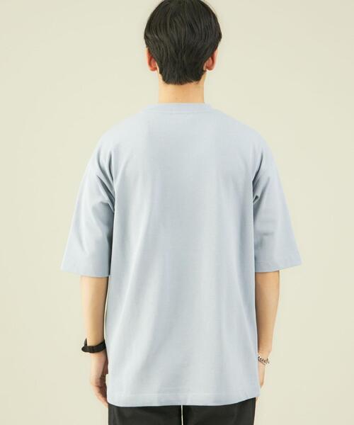 green label relaxing（グリーンレーベルリラクシング）の「＜機能 / 制菌・部屋干し防臭＞ 1_OF MINE GIZA テーパード クルーネック カットソー（Tシャツ/カットソー・メンズ・ライトブルー/ダークグリーン/ホワイト/ブラック/オレンジ系その他・LARGE/SMALL/X-LARGE/MEDIUM）」の16枚目の写真