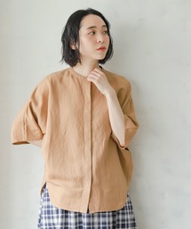 リネンレーヨンドルマンシャツ