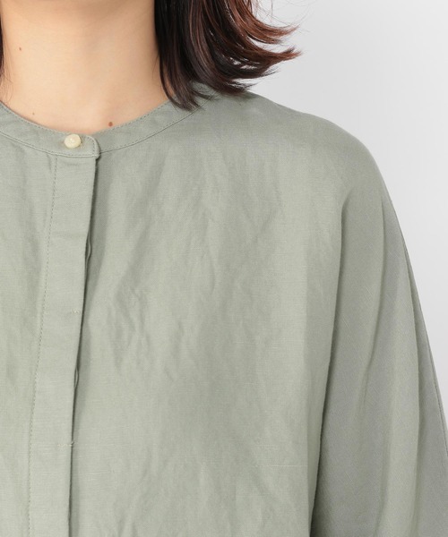 studio CLIP（スタディオクリップ）の「リネンレーヨンドルマンシャツ（シャツ/ブラウス・レディース・ホワイト/ベージュ/カーキ・FREE）」の12枚目の写真