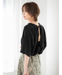バックシャン前後差スキッパーシャツ